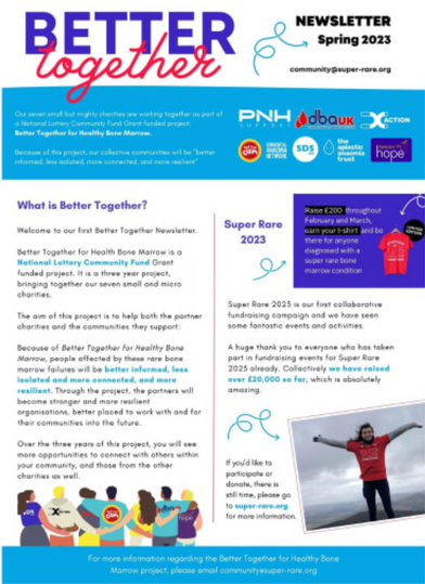 Click to download the Better together for healthy bone marrow newsletter